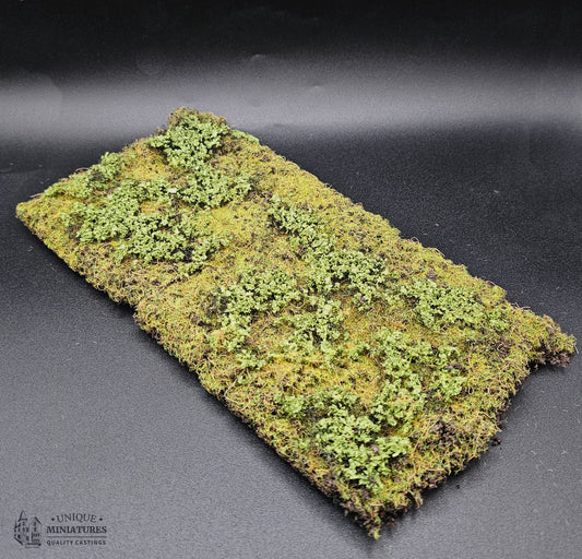 Meadow Green Textured Mat | 10x6 Inches | Miniature for Dollhouse Garden