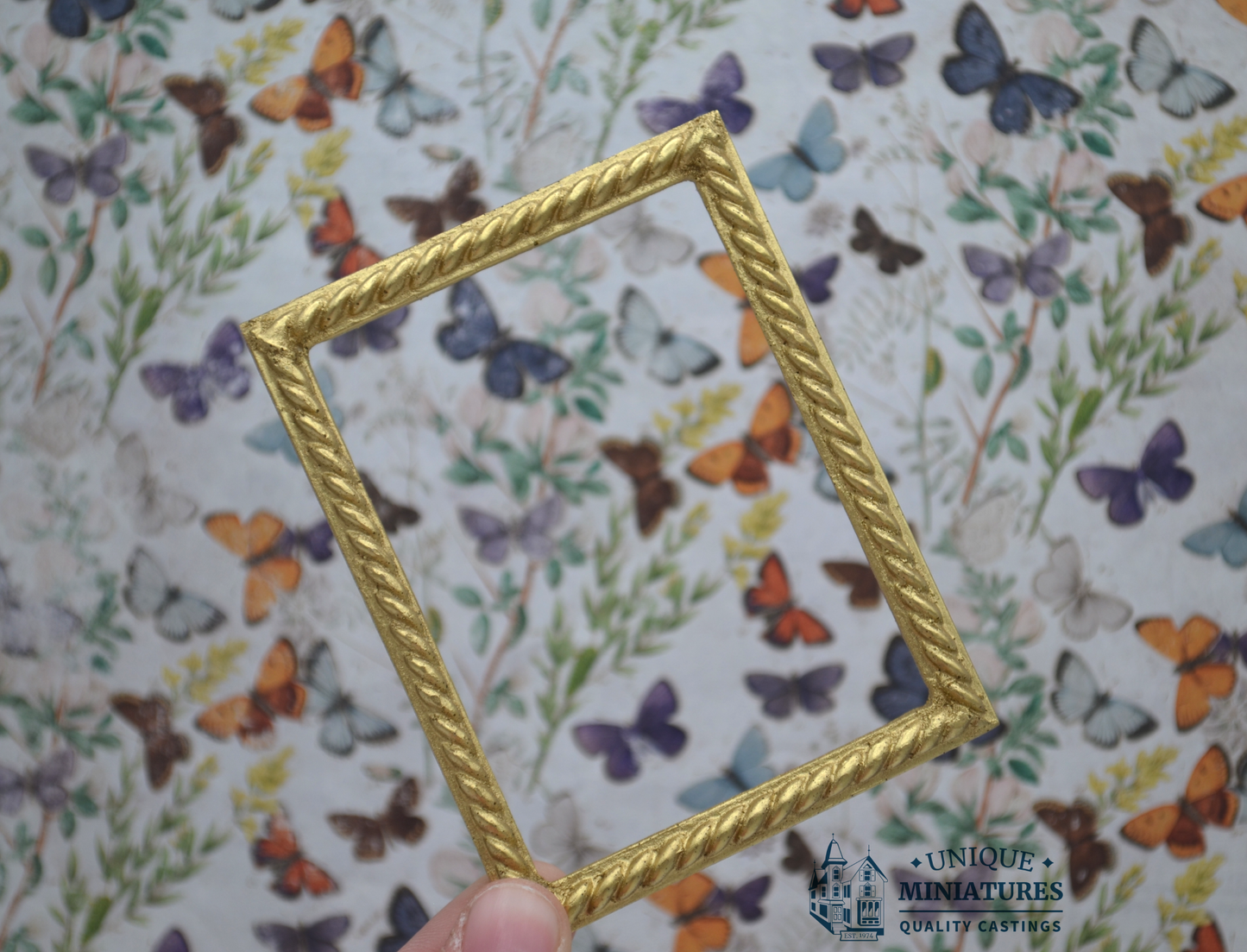 Gold Spiral Frame | Miniature for Dollhouses