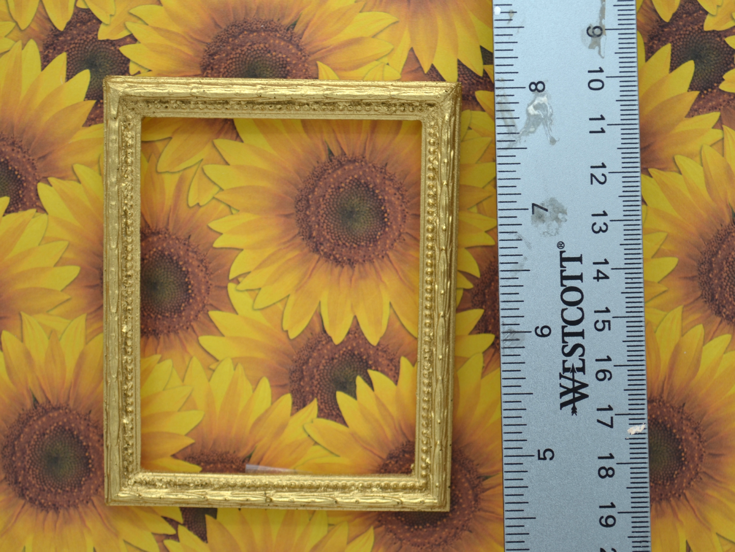 Beaded Gold Frame | Miniature for Dollhouses